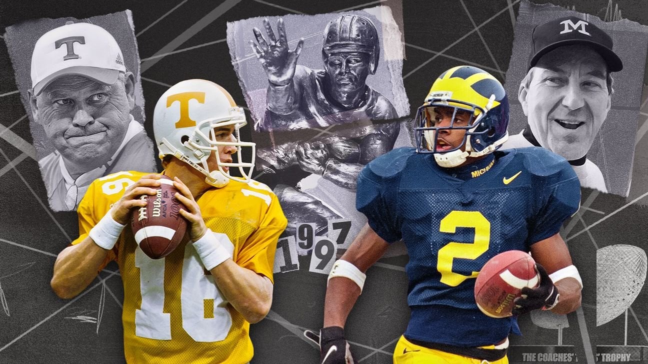 What made the 1997 national championship so controversial? Understanding why two teams claimed the top spot.