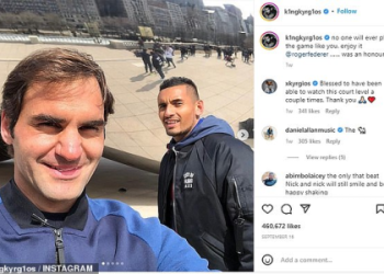 You Wont Believe Kyrgioss Reaction to Federer Smash